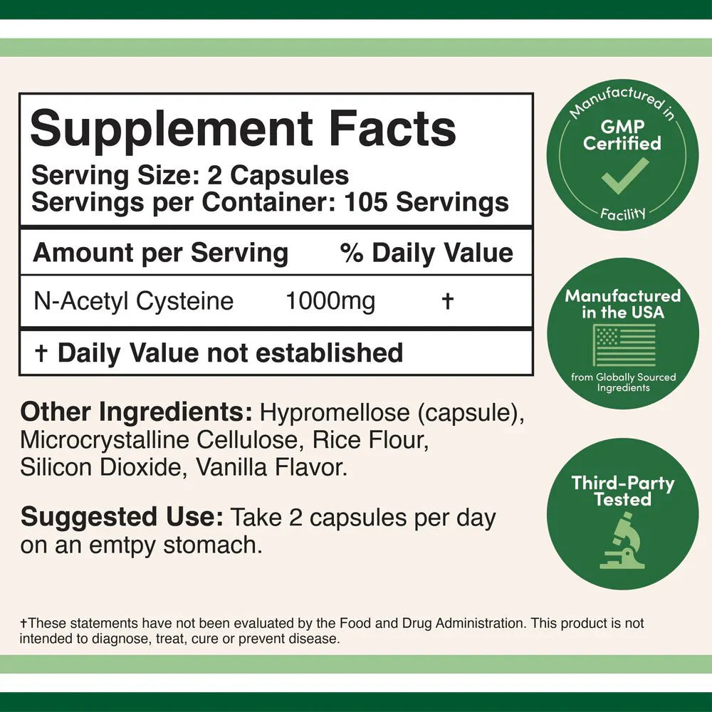 N-Acetyl Cysteine (NAC) Supplement